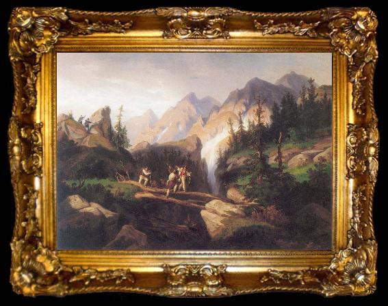 framed  unknow artist Smugglers in the Tatra Mountains, ta009-2